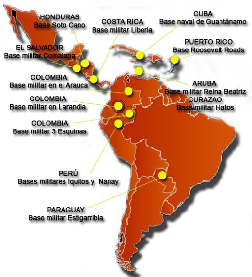 Las bases militares terrestres, aéreas y navales de EEUU en Latinoamérica - Córdoba Global